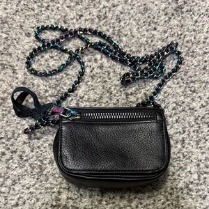 Black Leather Crossbody Bag
